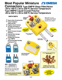Thumbnail of document Data Sheet - SMPW-K-M Miniature Thermocouple Connectors